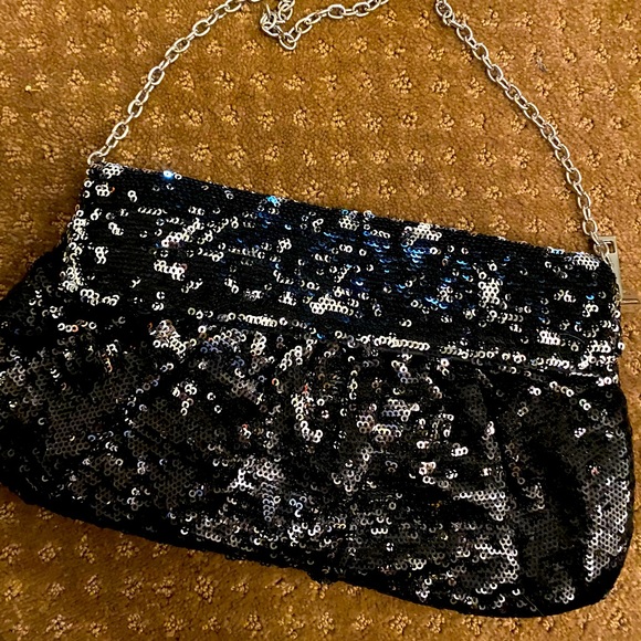 Expressions NYC Handbags - Nordstrom Black/Silver Sequined Handbag